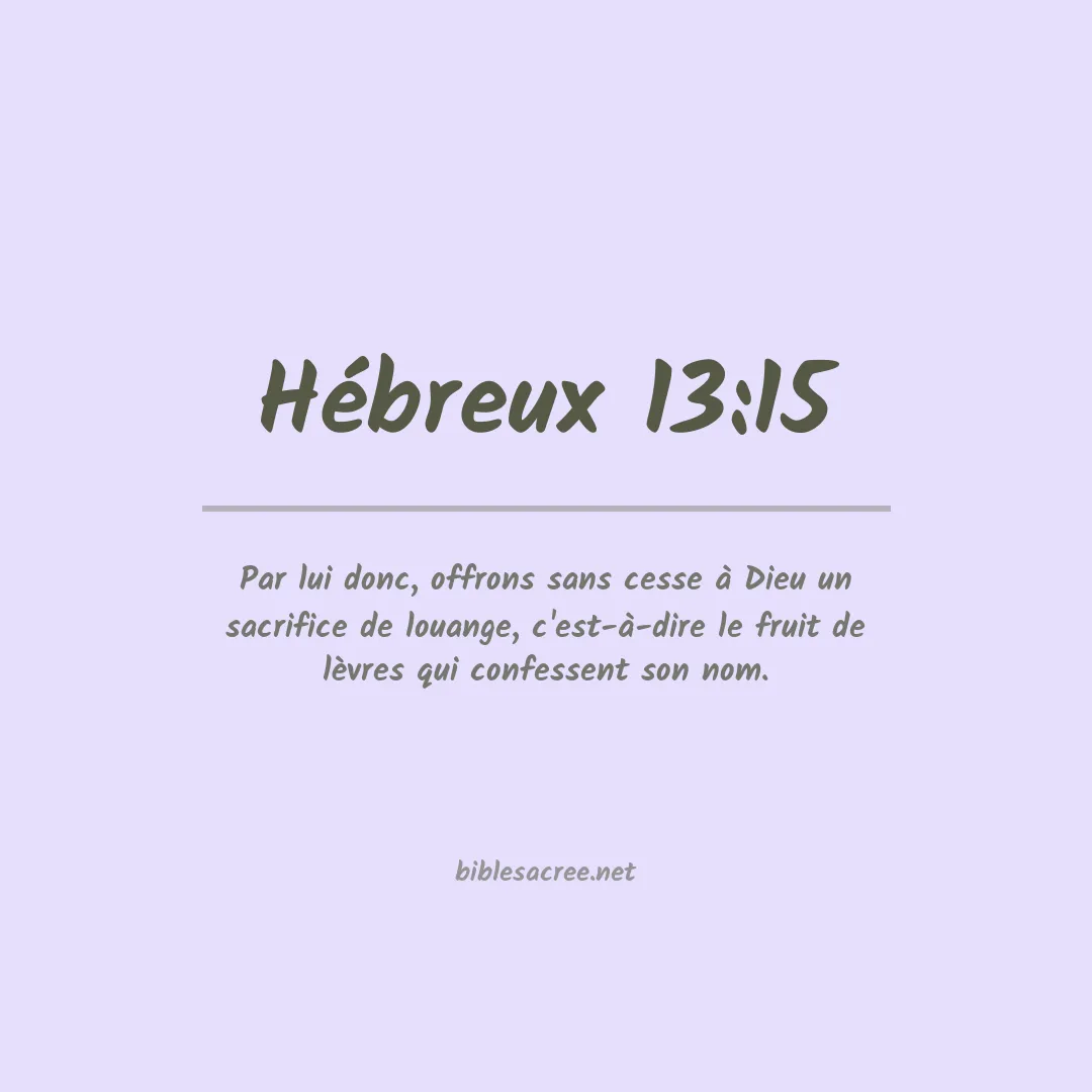Hébreux - 13:15