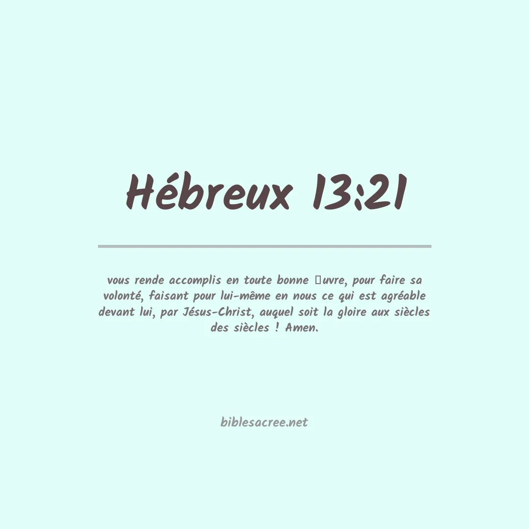Hébreux - 13:21