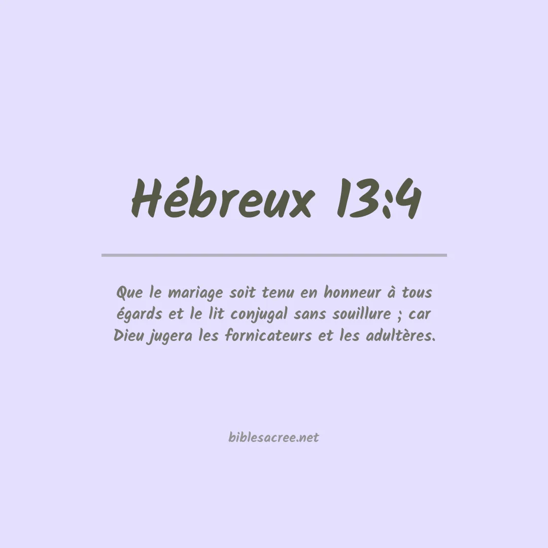 Hébreux - 13:4