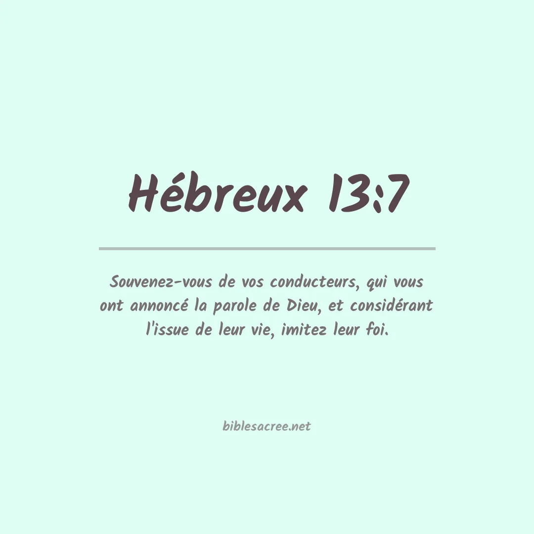 Hébreux - 13:7