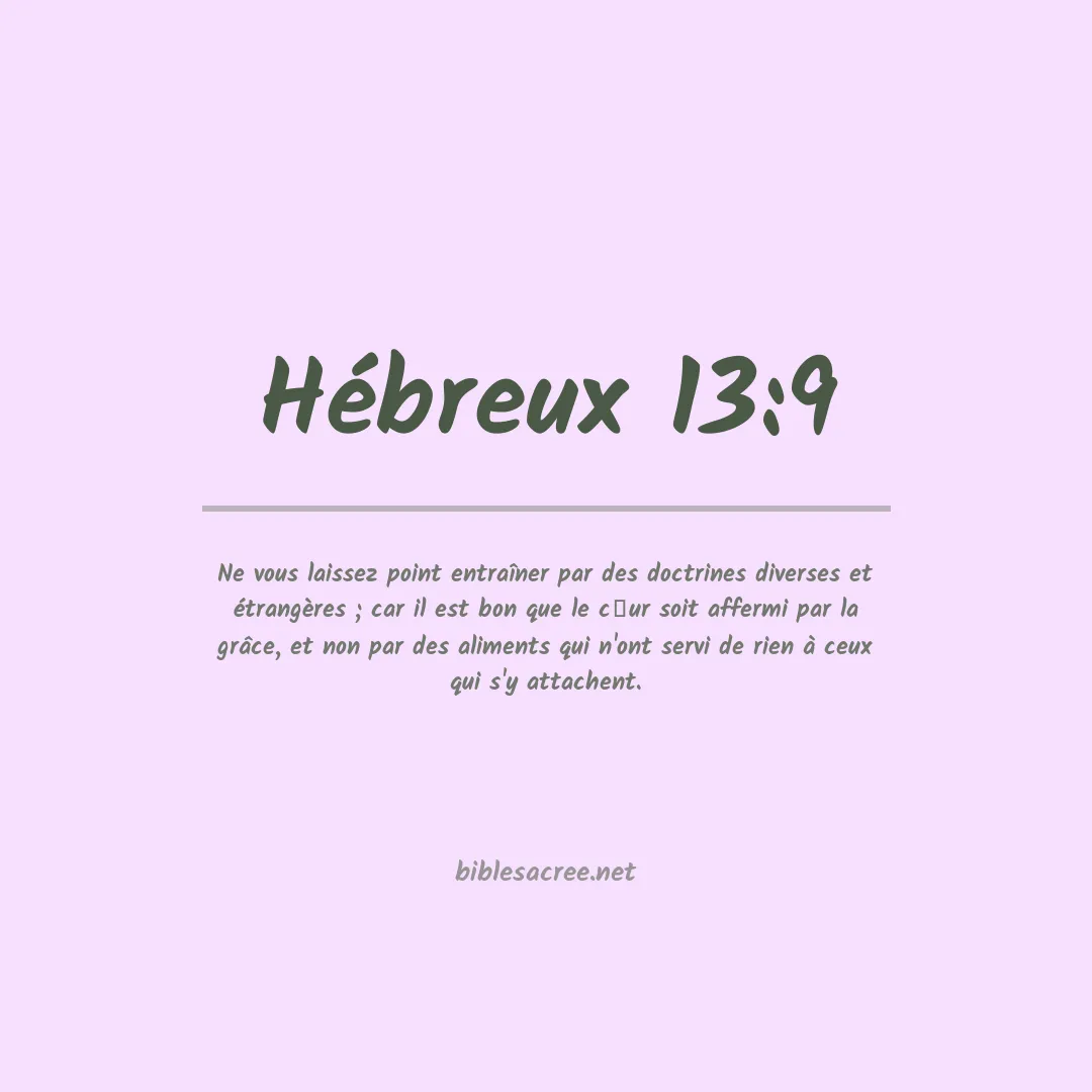 Hébreux - 13:9