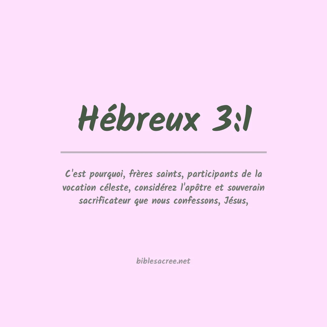 Hébreux - 3:1