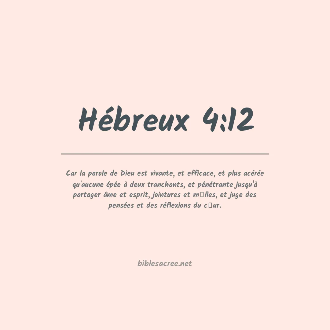 Hébreux - 4:12