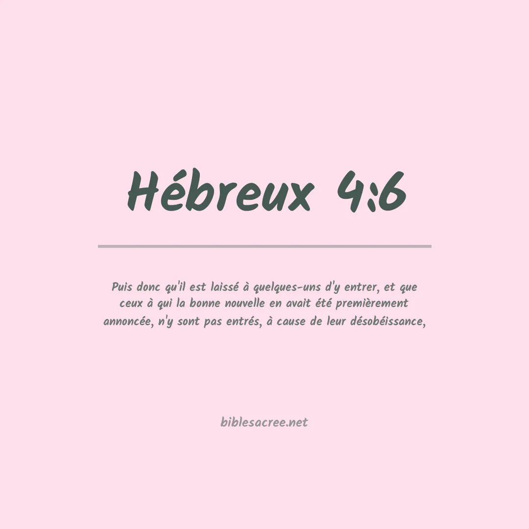 Hébreux - 4:6