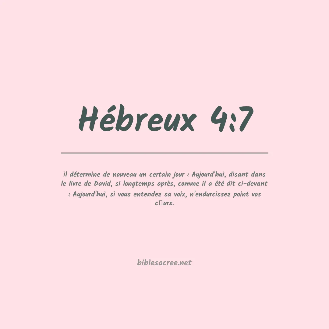 Hébreux - 4:7