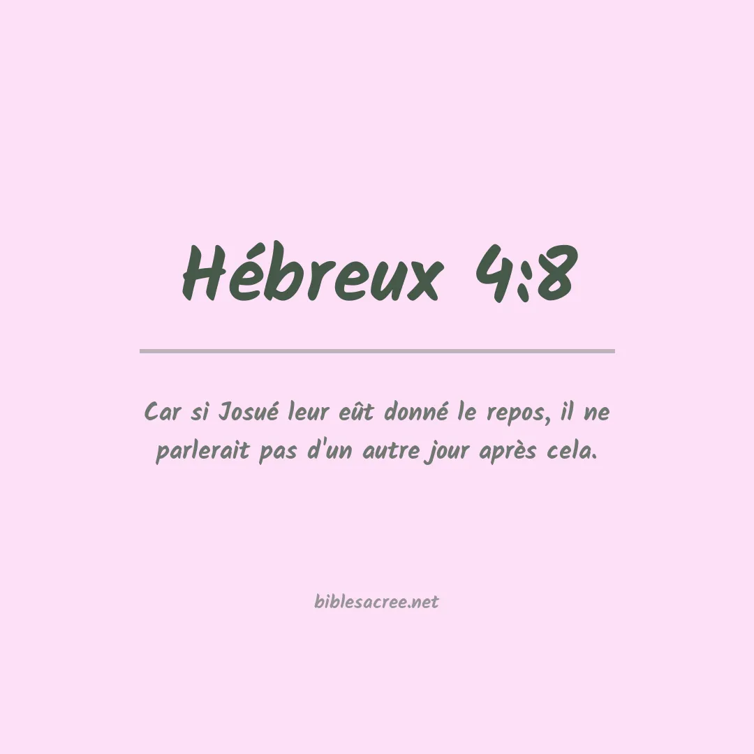 Hébreux - 4:8