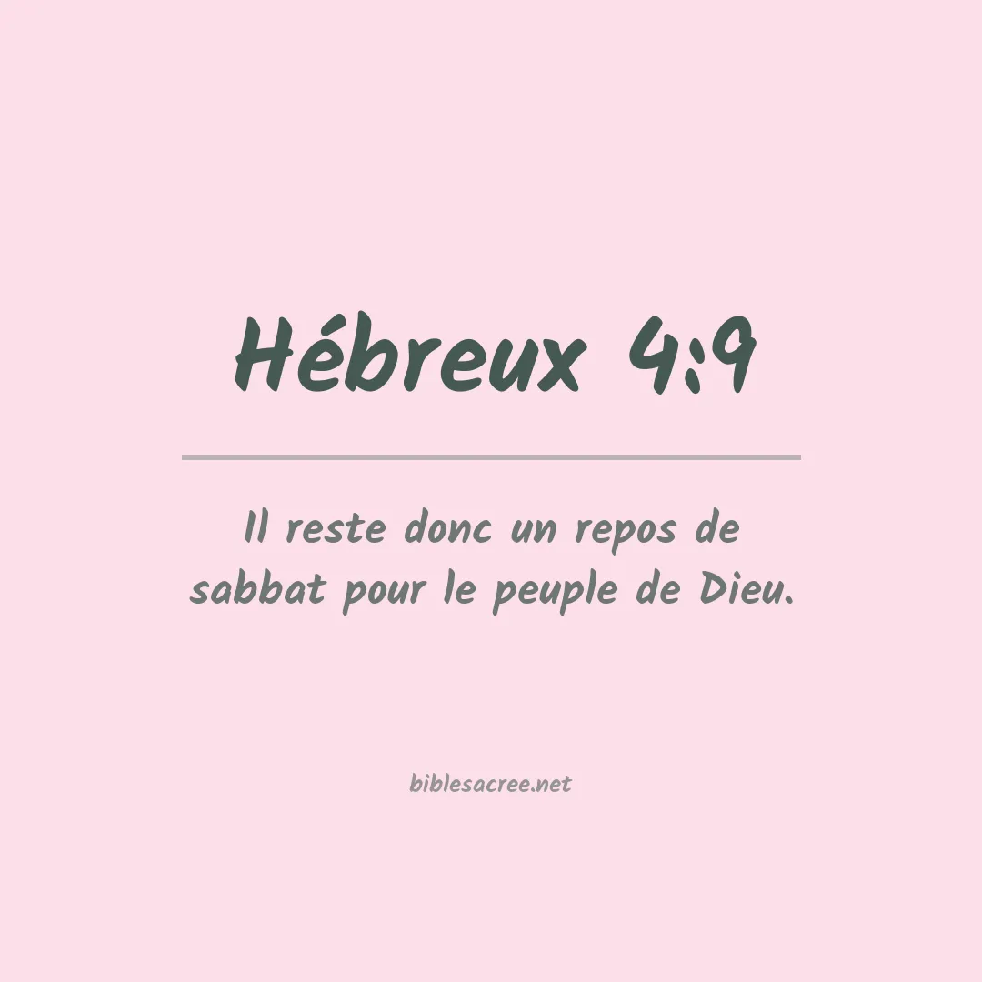 Hébreux - 4:9