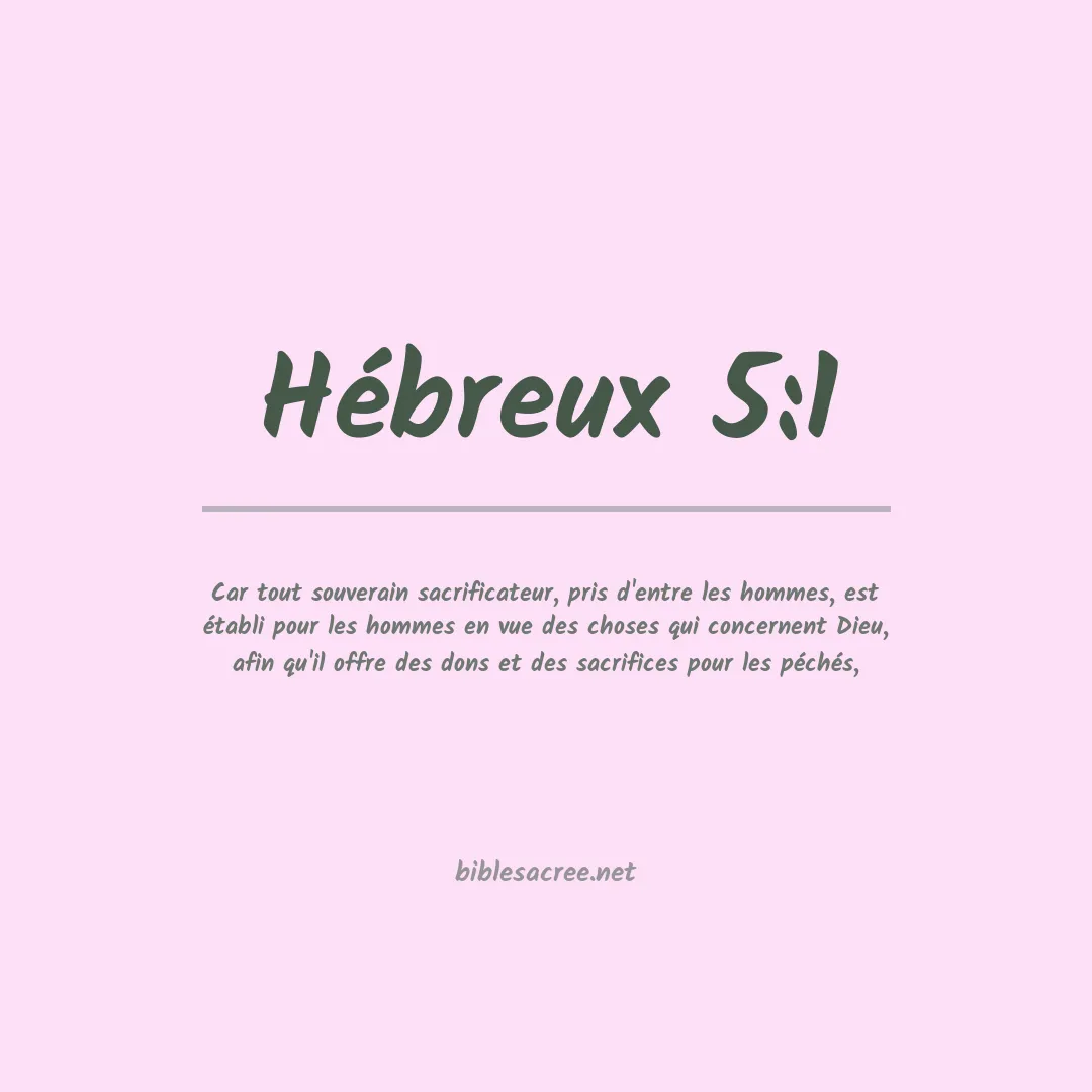 Hébreux - 5:1