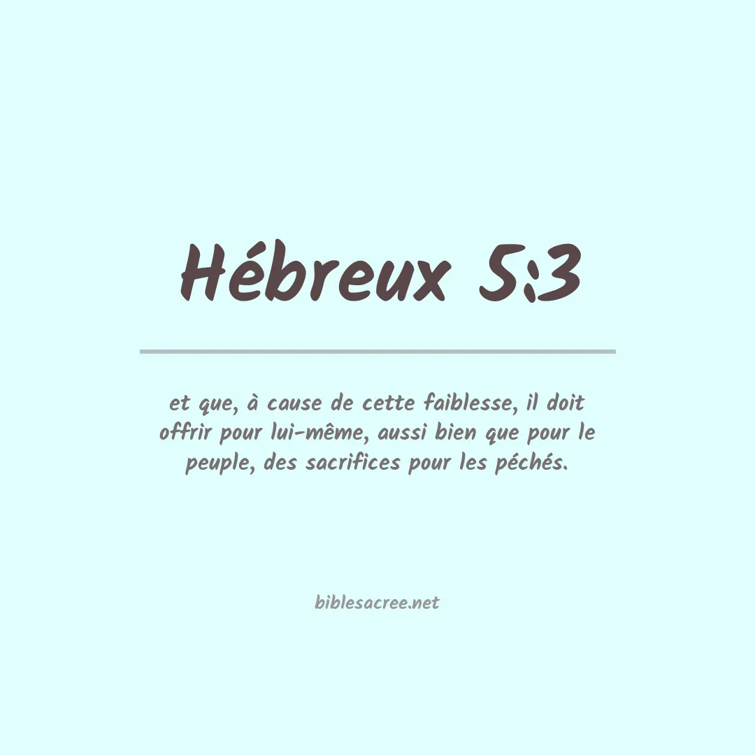 Hébreux - 5:3