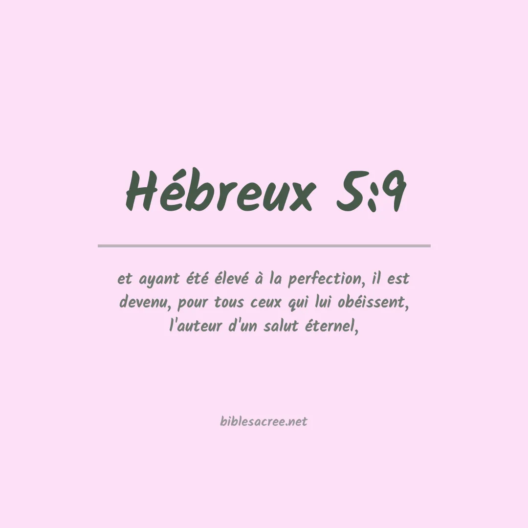 Hébreux - 5:9