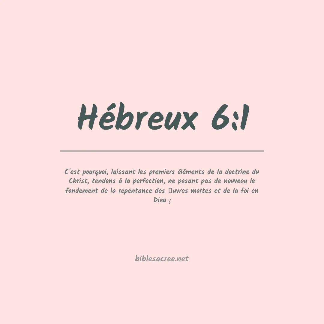 Hébreux - 6:1