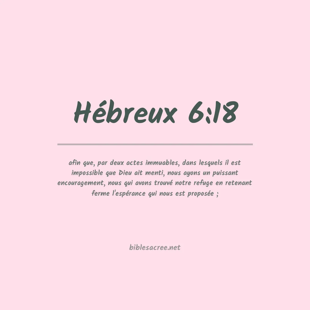Hébreux - 6:18
