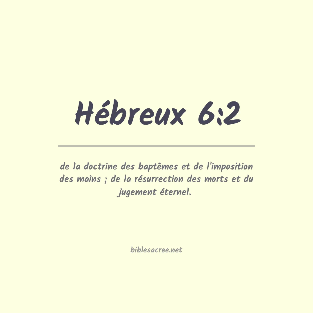 Hébreux - 6:2