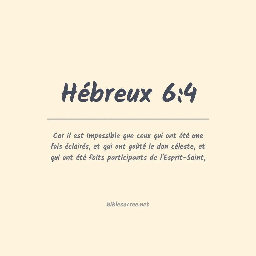 Hébreux - 6:4