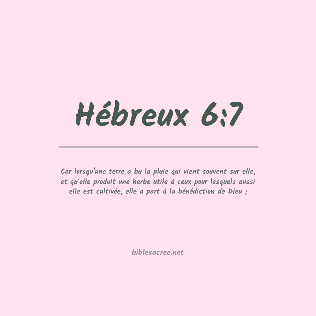 Hébreux - 6:7