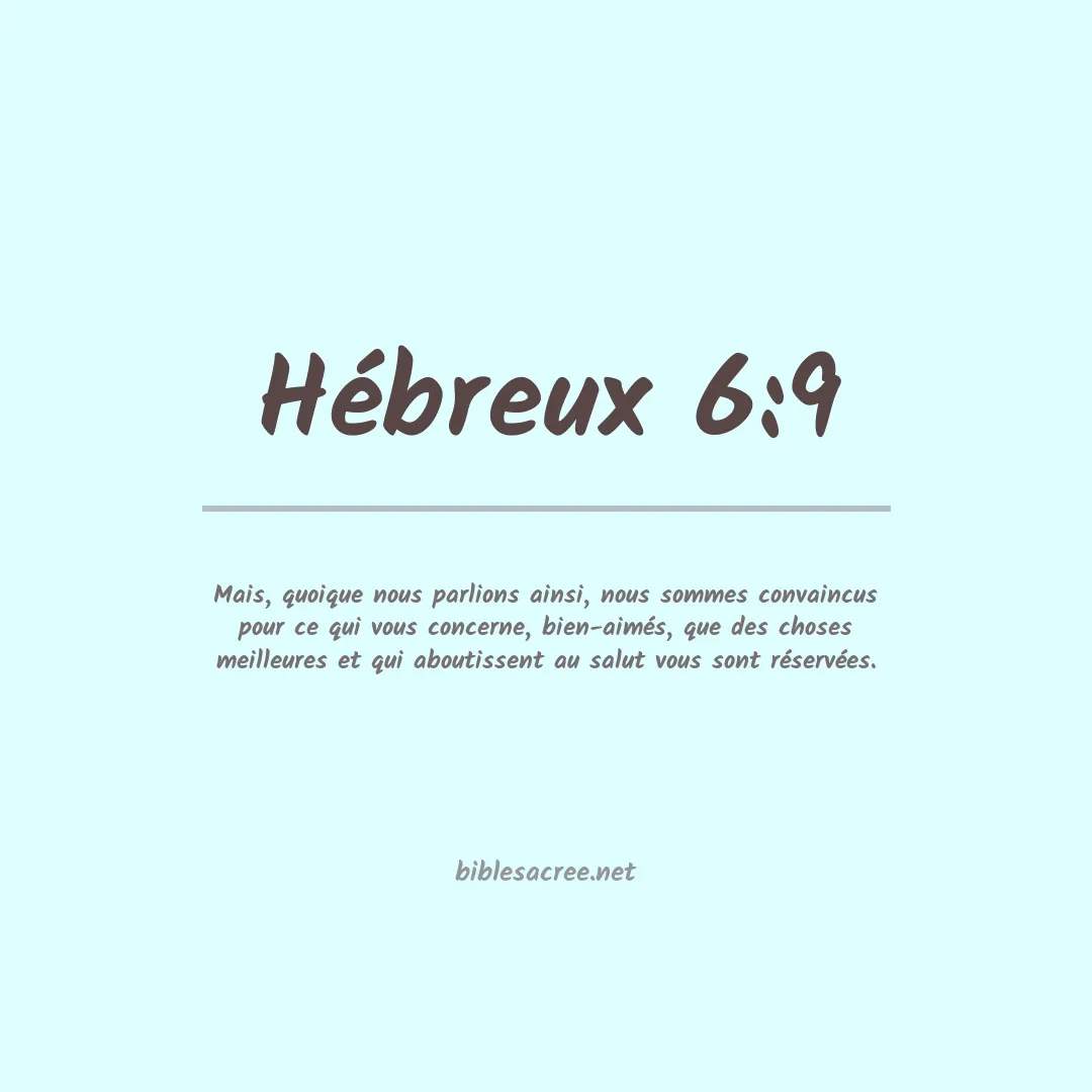 Hébreux - 6:9