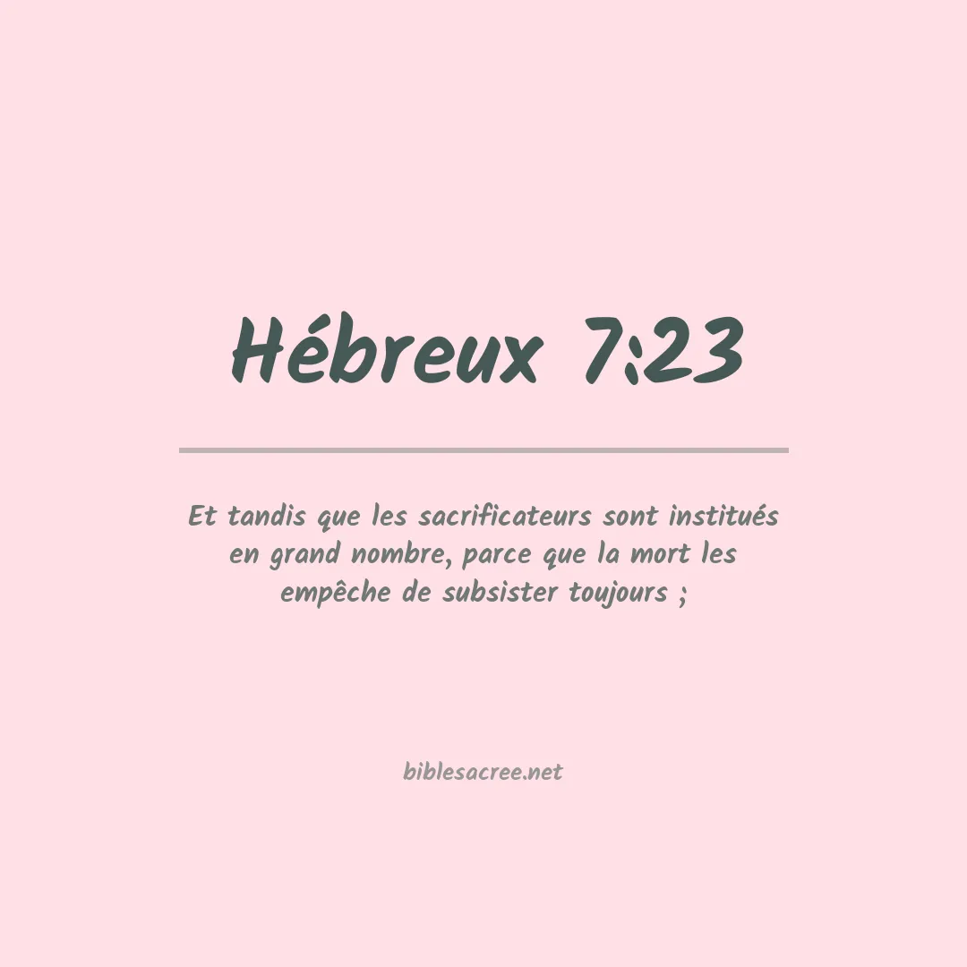 Hébreux - 7:23