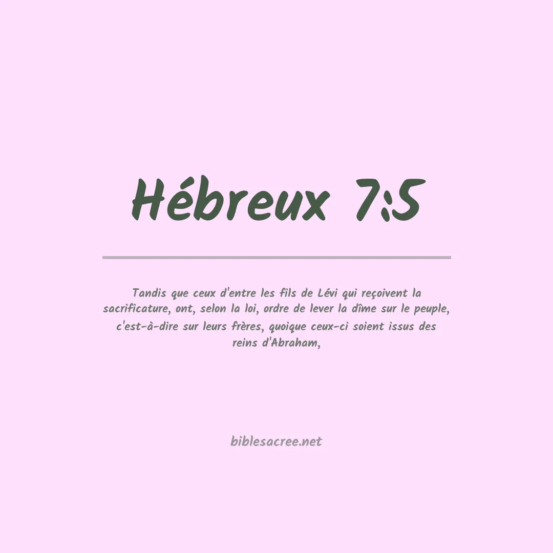 Hébreux - 7:5