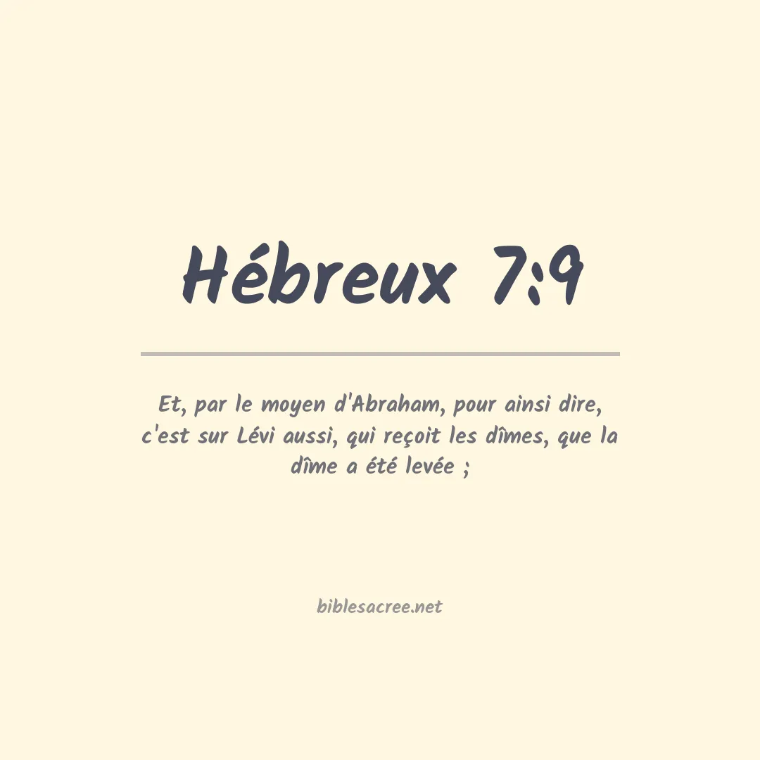 Hébreux - 7:9