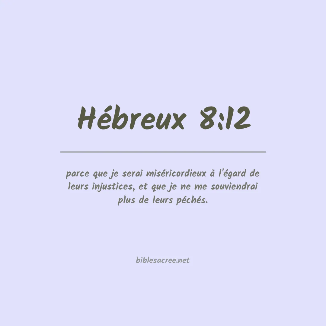 Hébreux - 8:12