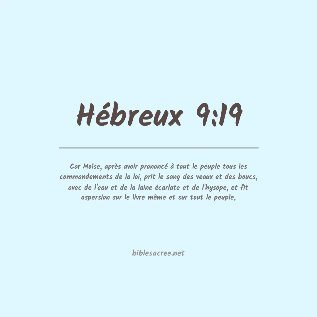 Hébreux - 9:19