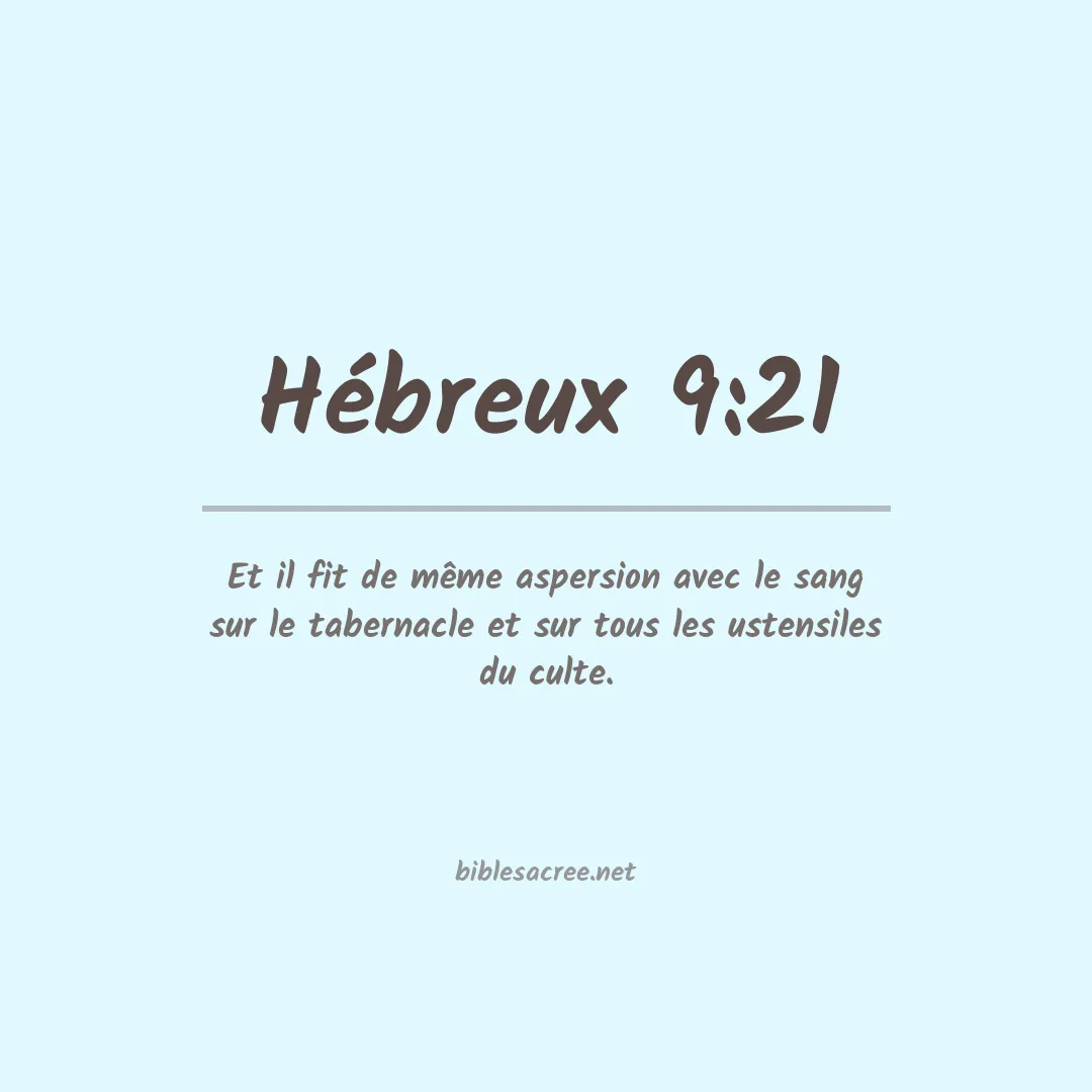Hébreux - 9:21