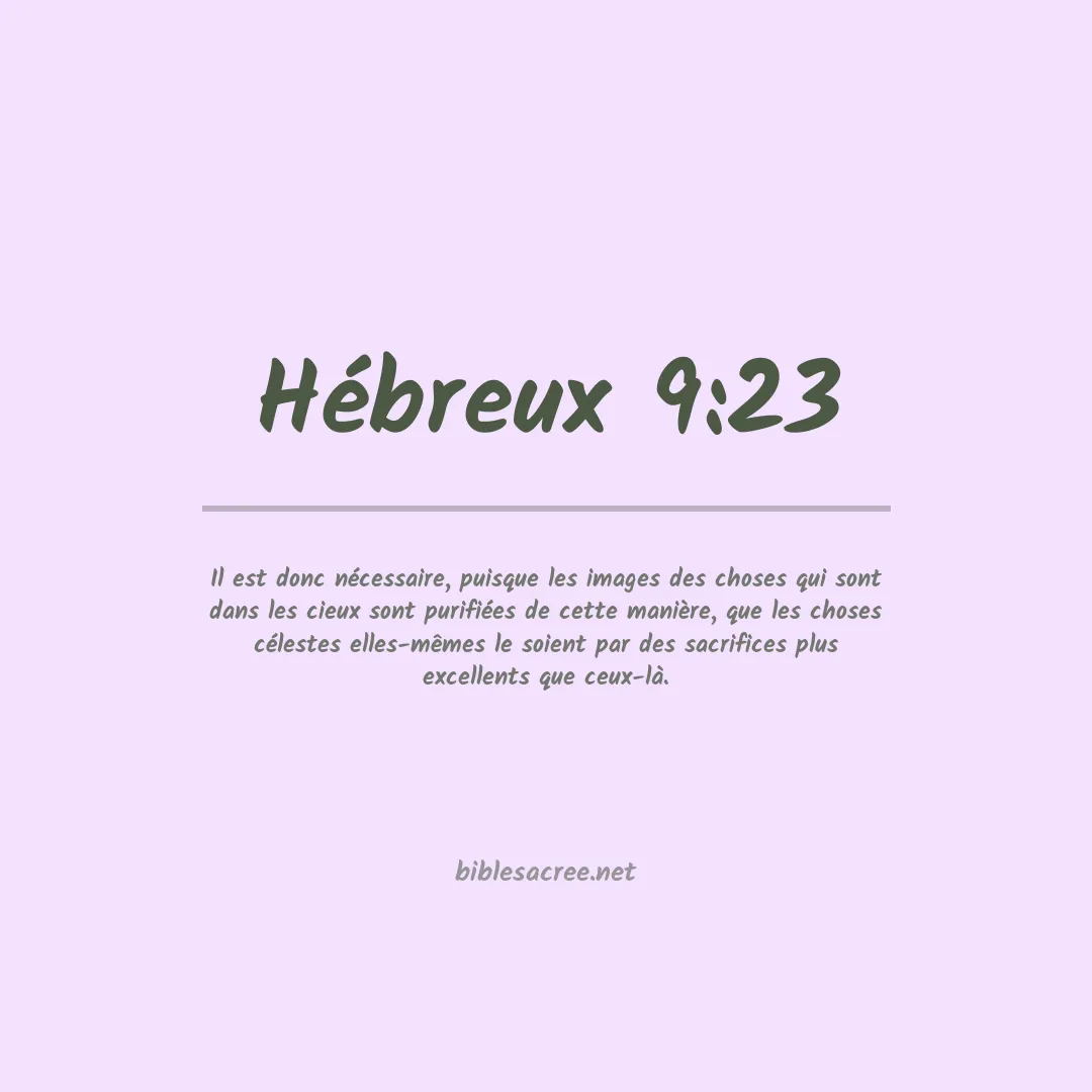Hébreux - 9:23
