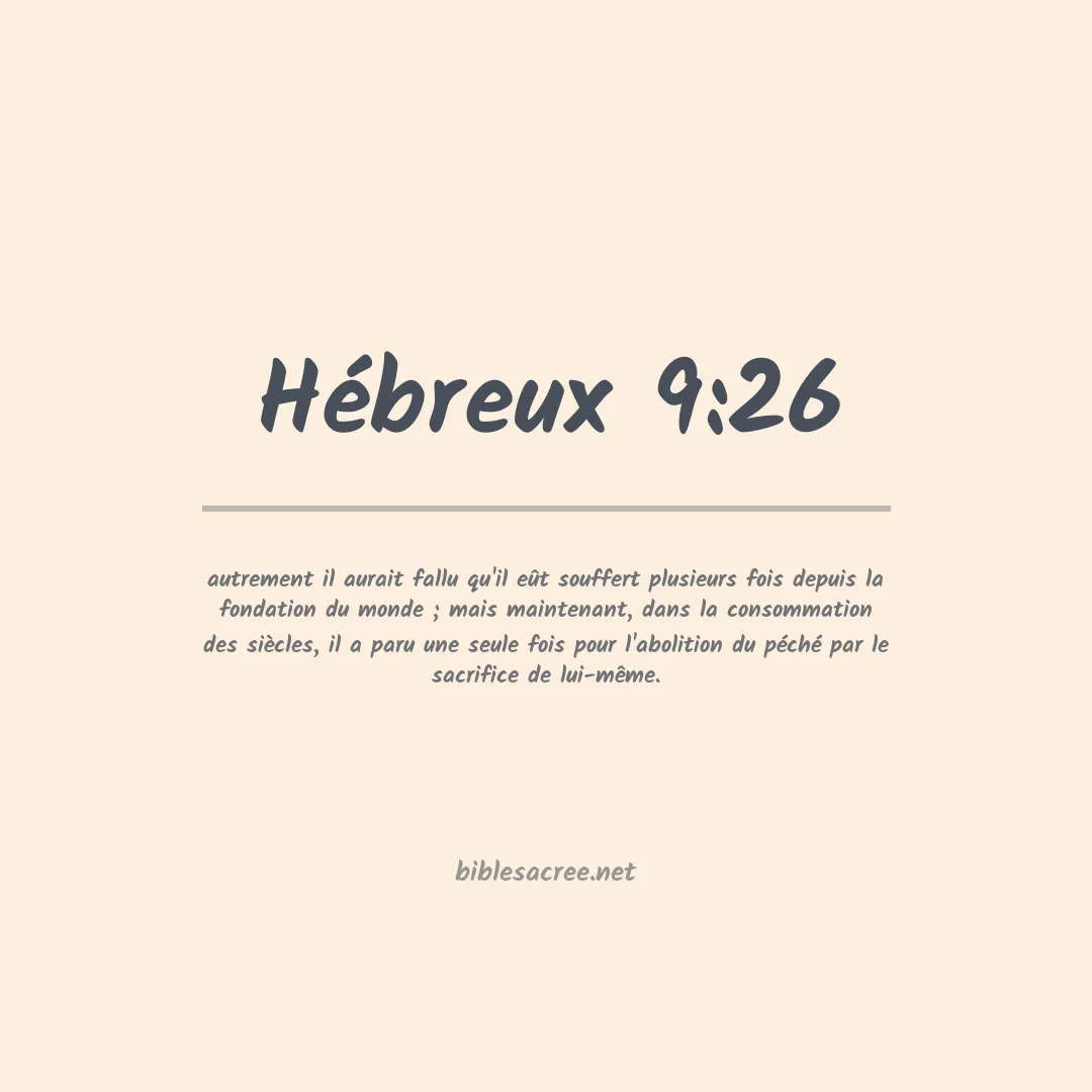 Hébreux - 9:26