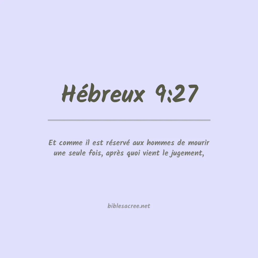 Hébreux - 9:27