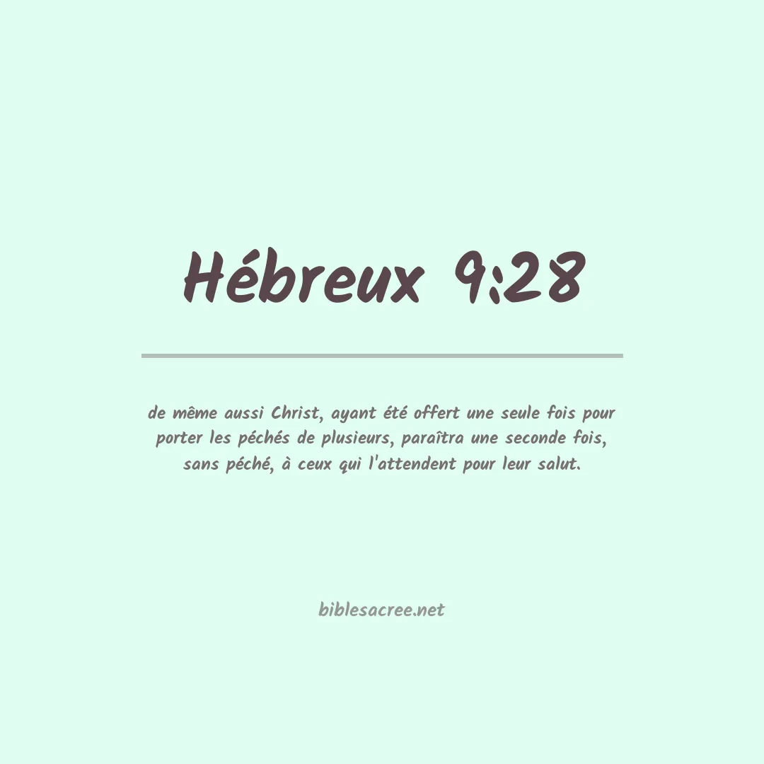 Hébreux - 9:28