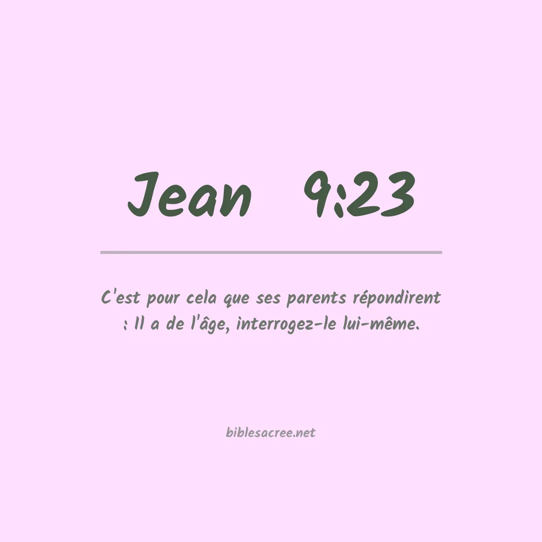 Jean  - 9:23