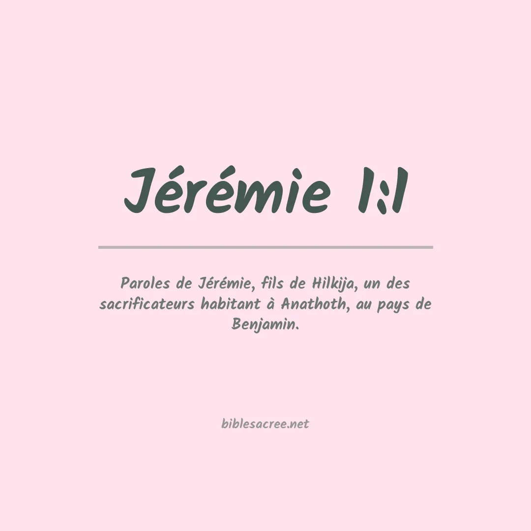 Jérémie - 1:1