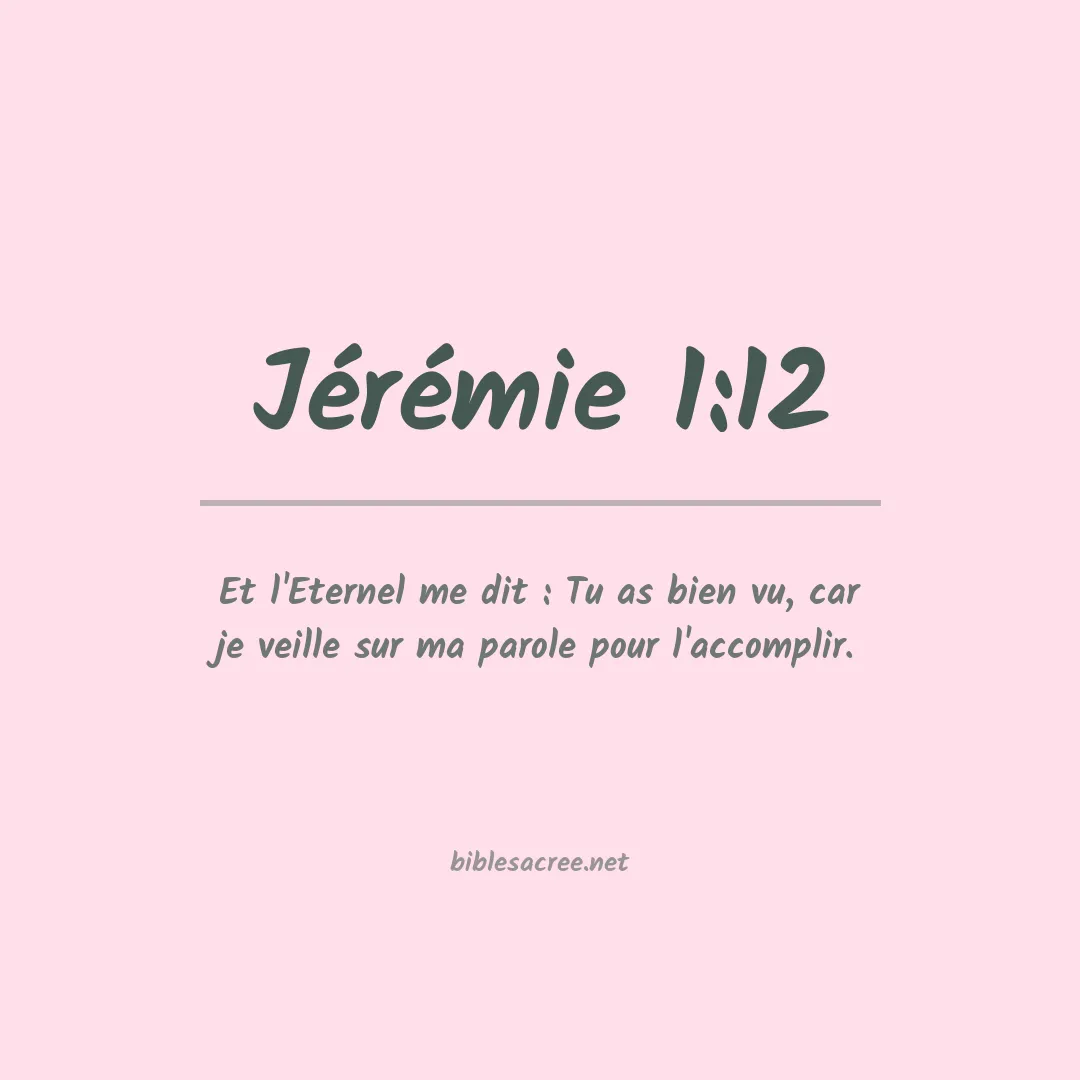 Jérémie - 1:12