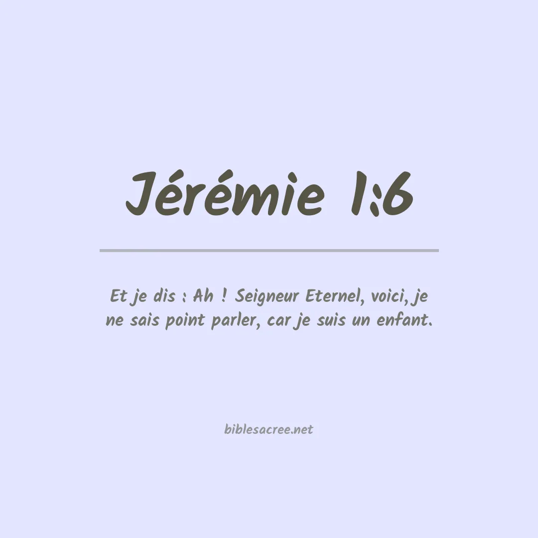 Jérémie - 1:6