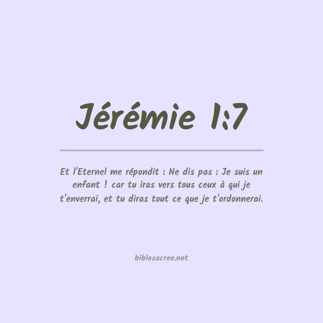 Jérémie - 1:7