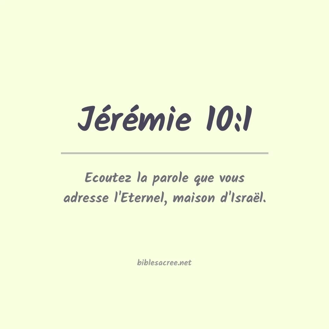 Jérémie - 10:1