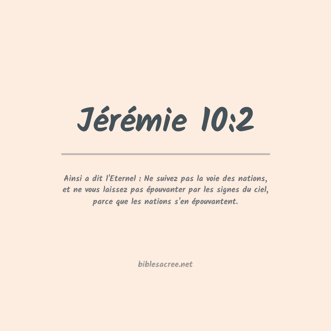 Jérémie - 10:2