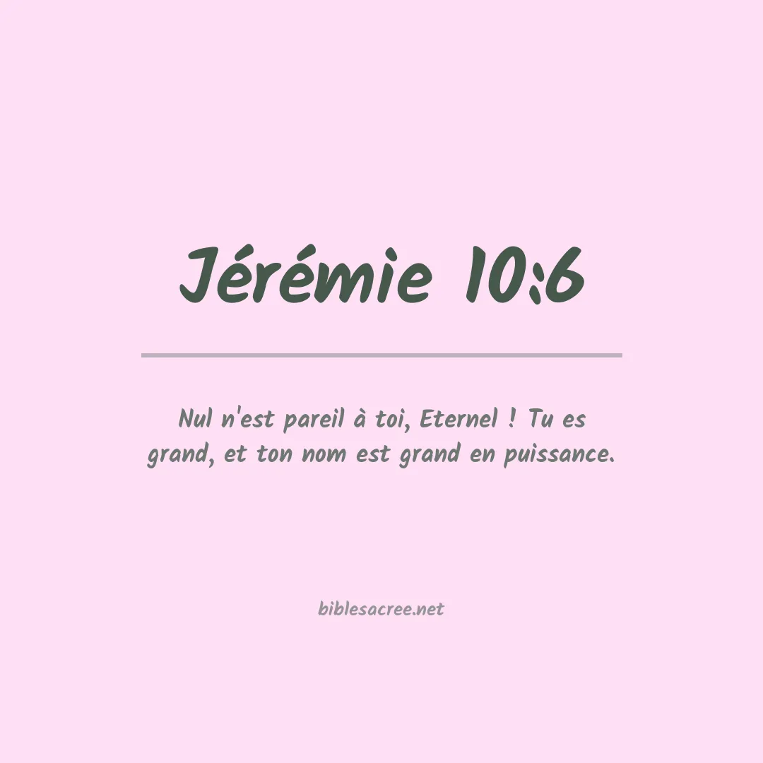 Jérémie - 10:6