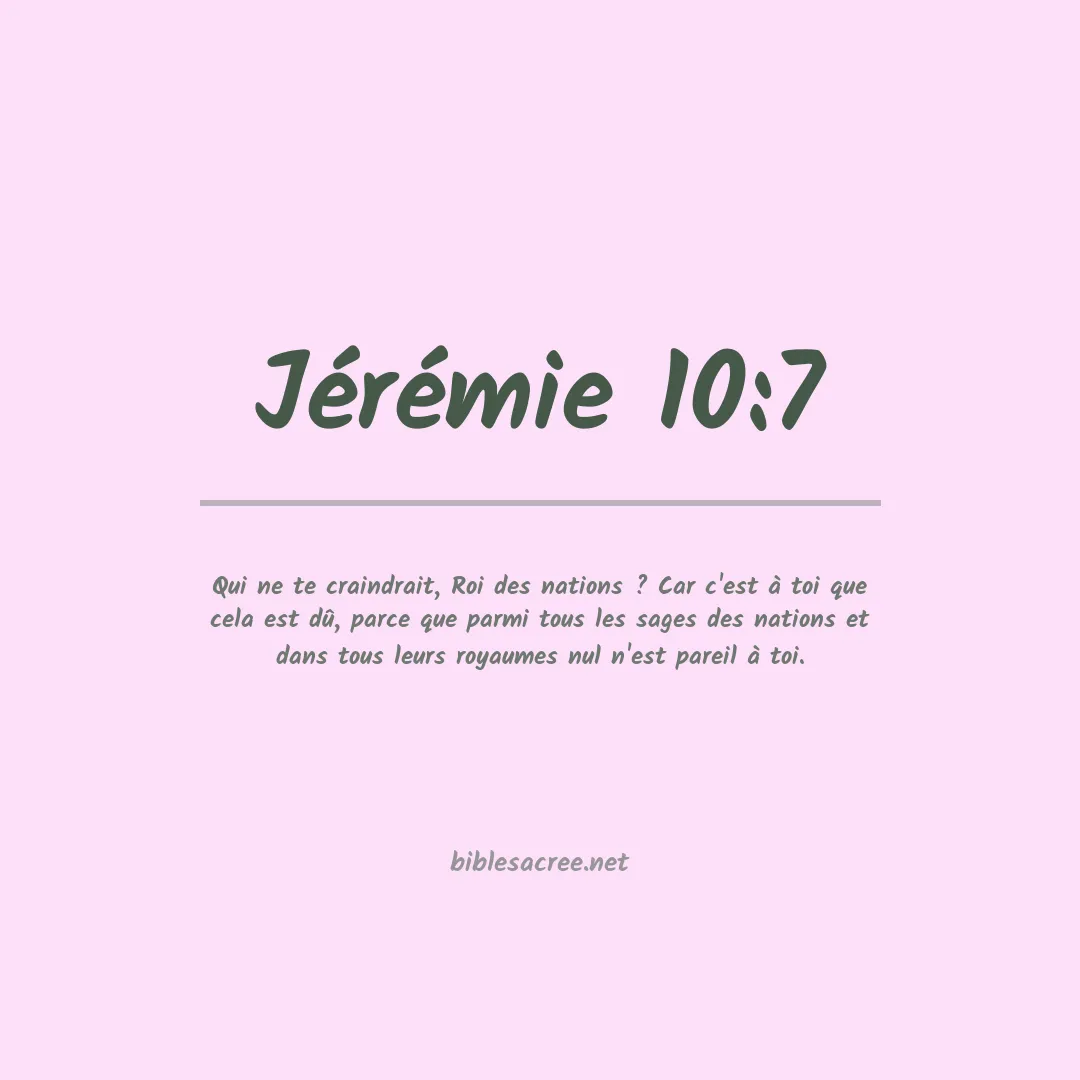 Jérémie - 10:7