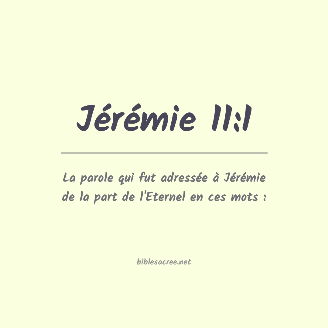 Jérémie - 11:1