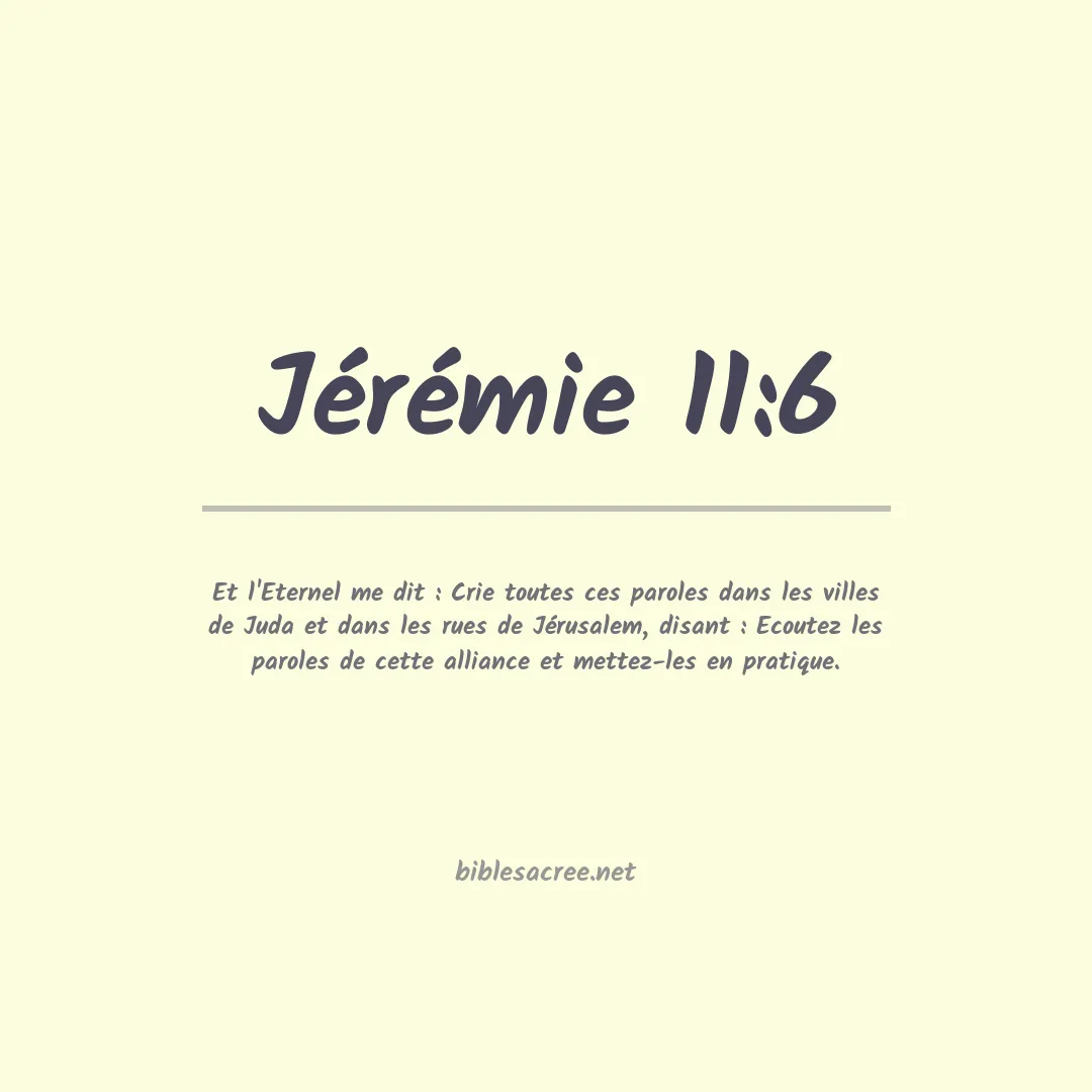 Jérémie - 11:6