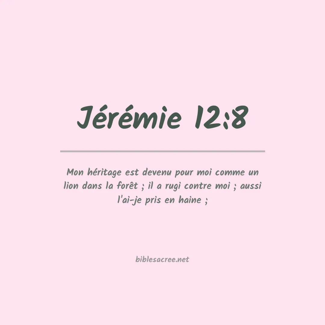 Jérémie - 12:8
