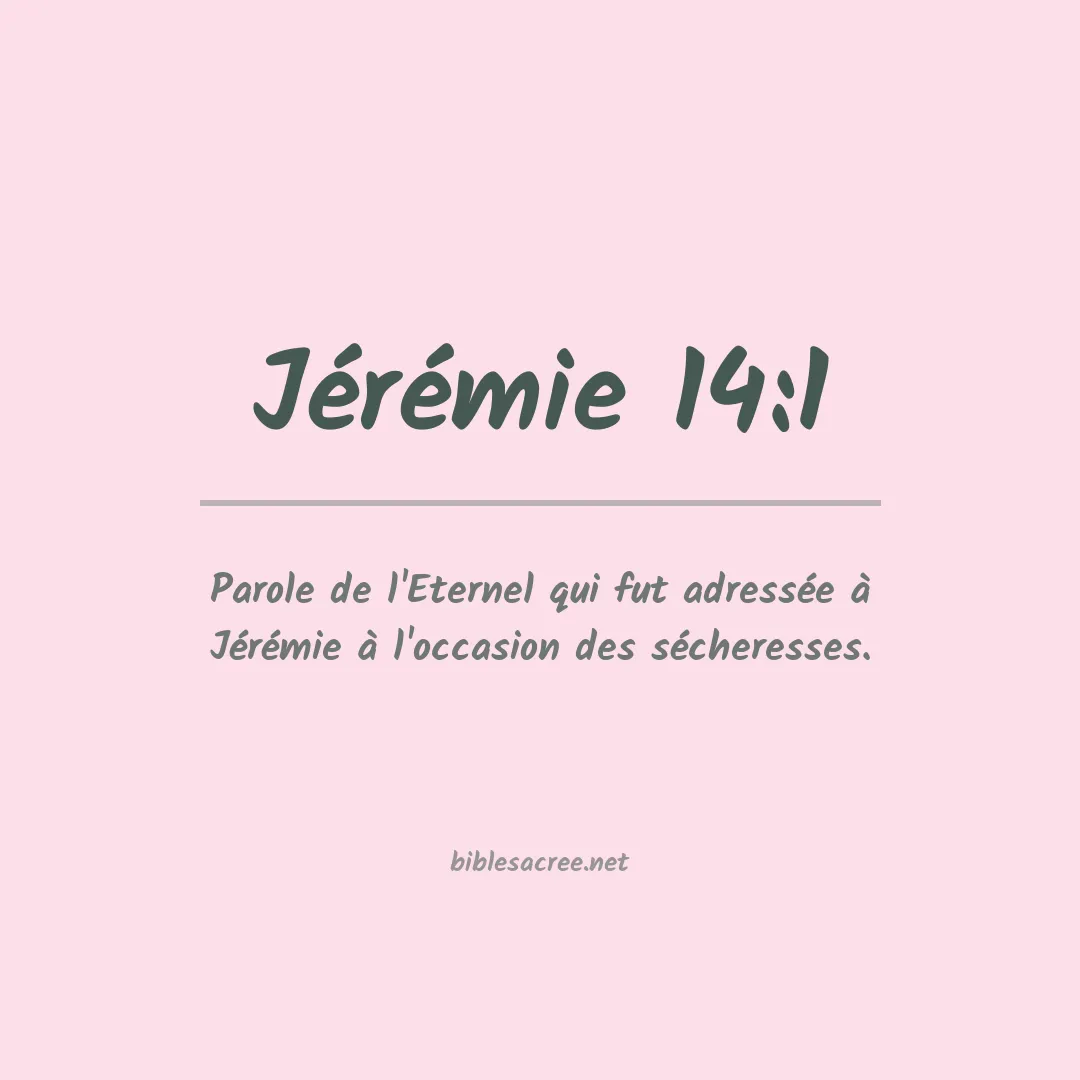 Jérémie - 14:1