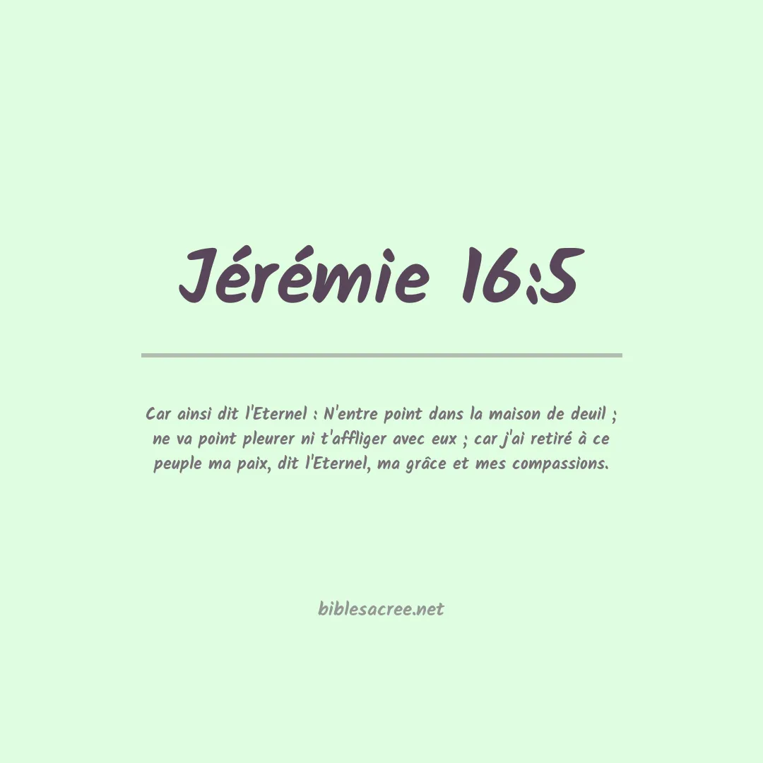 Jérémie - 16:5