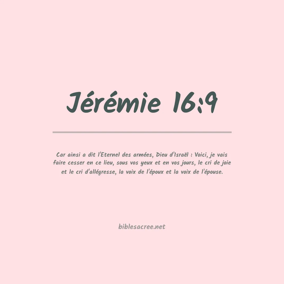 Jérémie - 16:9