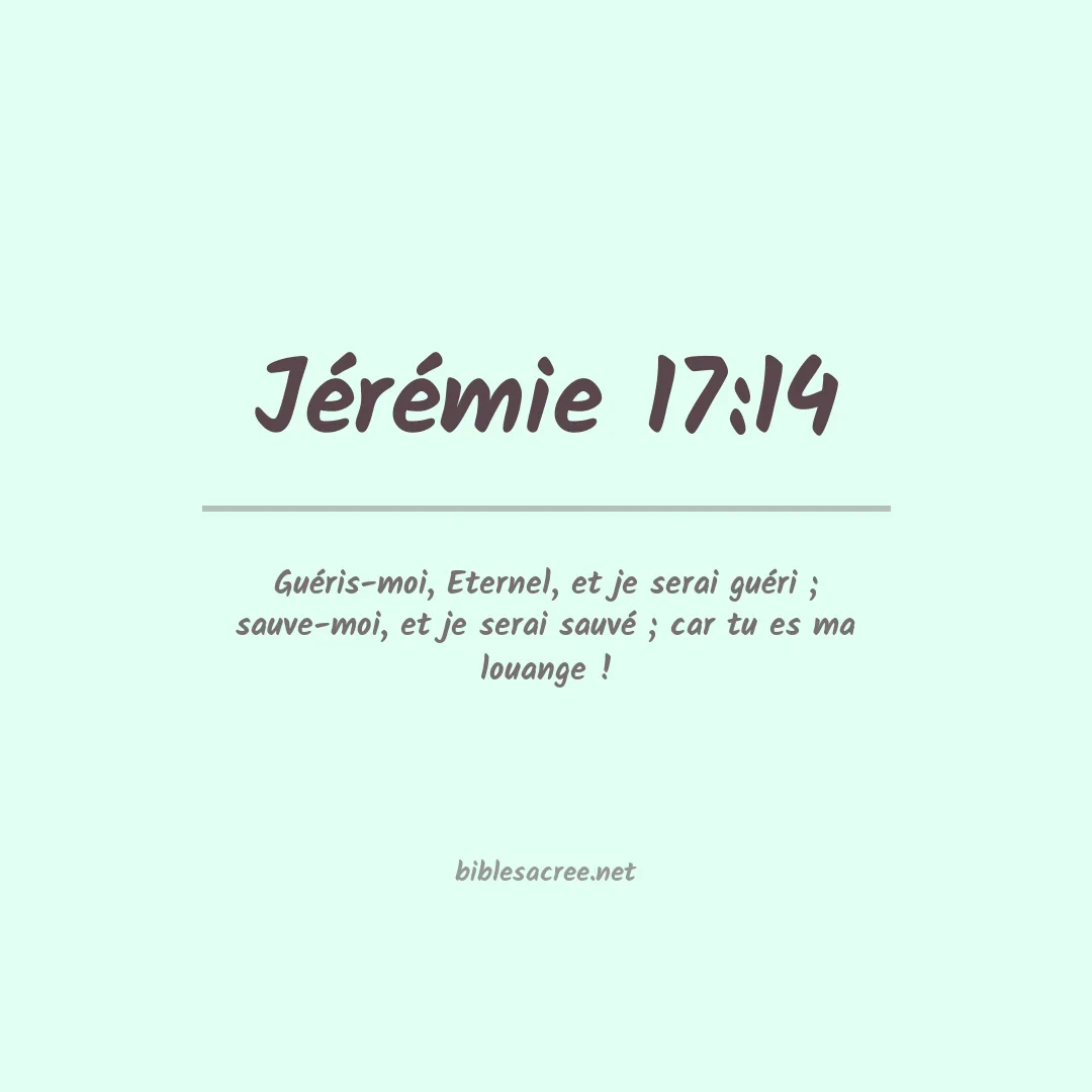 Jérémie - 17:14