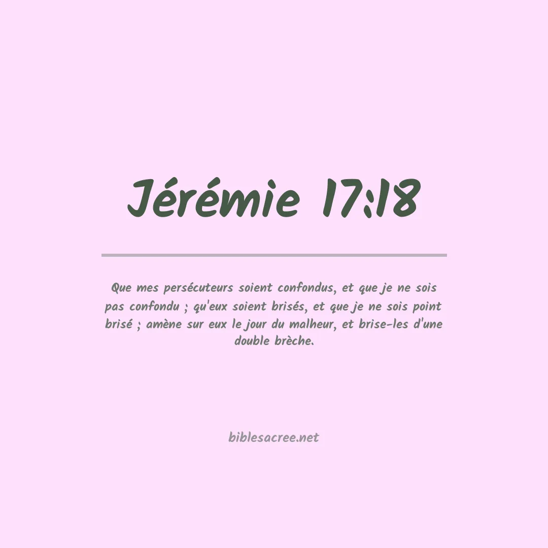 Jérémie - 17:18