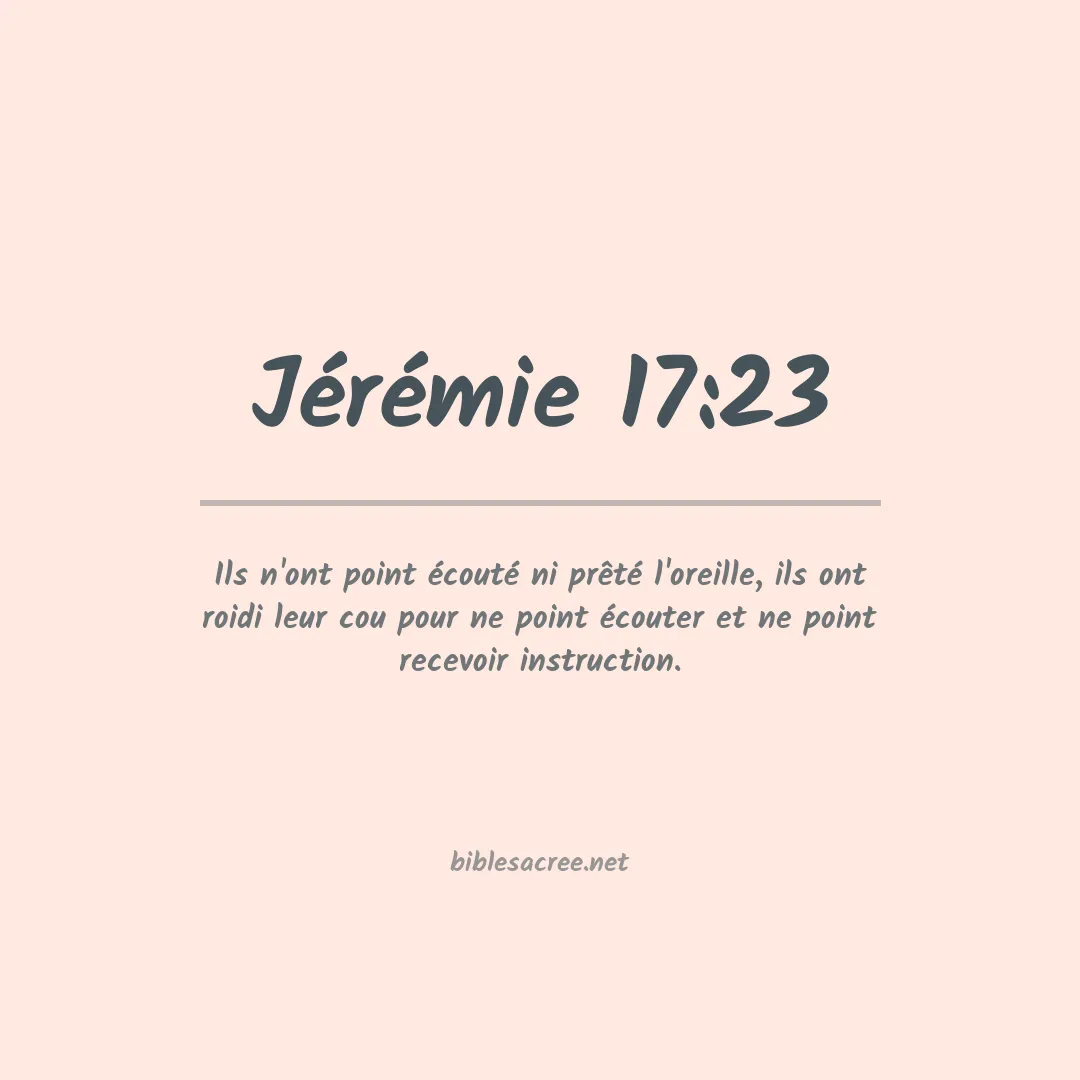 Jérémie - 17:23