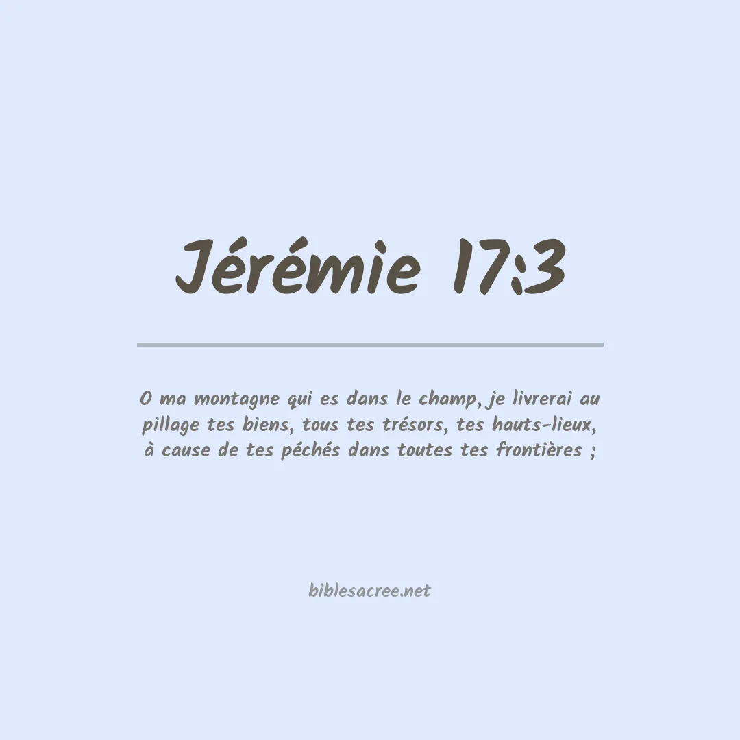 Jérémie - 17:3