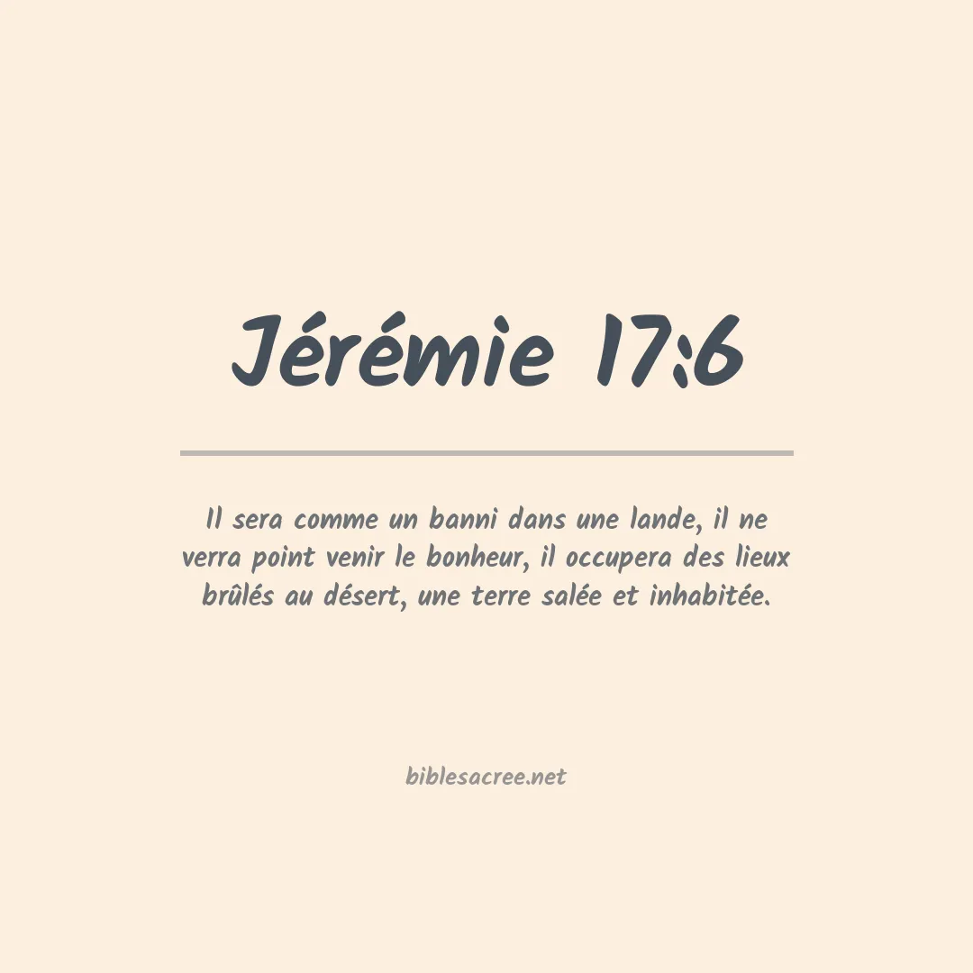 Jérémie - 17:6